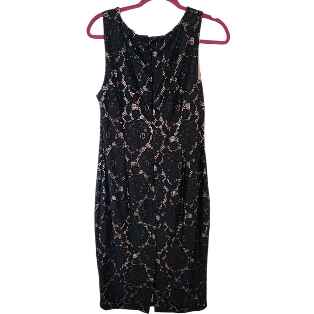 Ivanka Trump Black Lace Sleeveless Party Cocktail‎ Sheath Dress